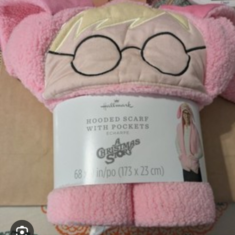 Hooded Scarf w. Pockets Hallmark A CHRISTMAS STORY RALPHIE’S PINK BUNNY SUIT